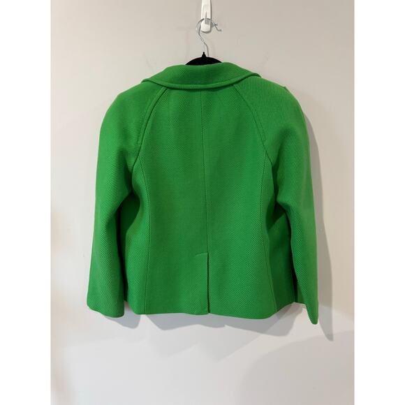 Talbots Seasonless Wool Single-Button Blazer Bright Green Size 8 Tailored Jacket - Picture 2 of 4